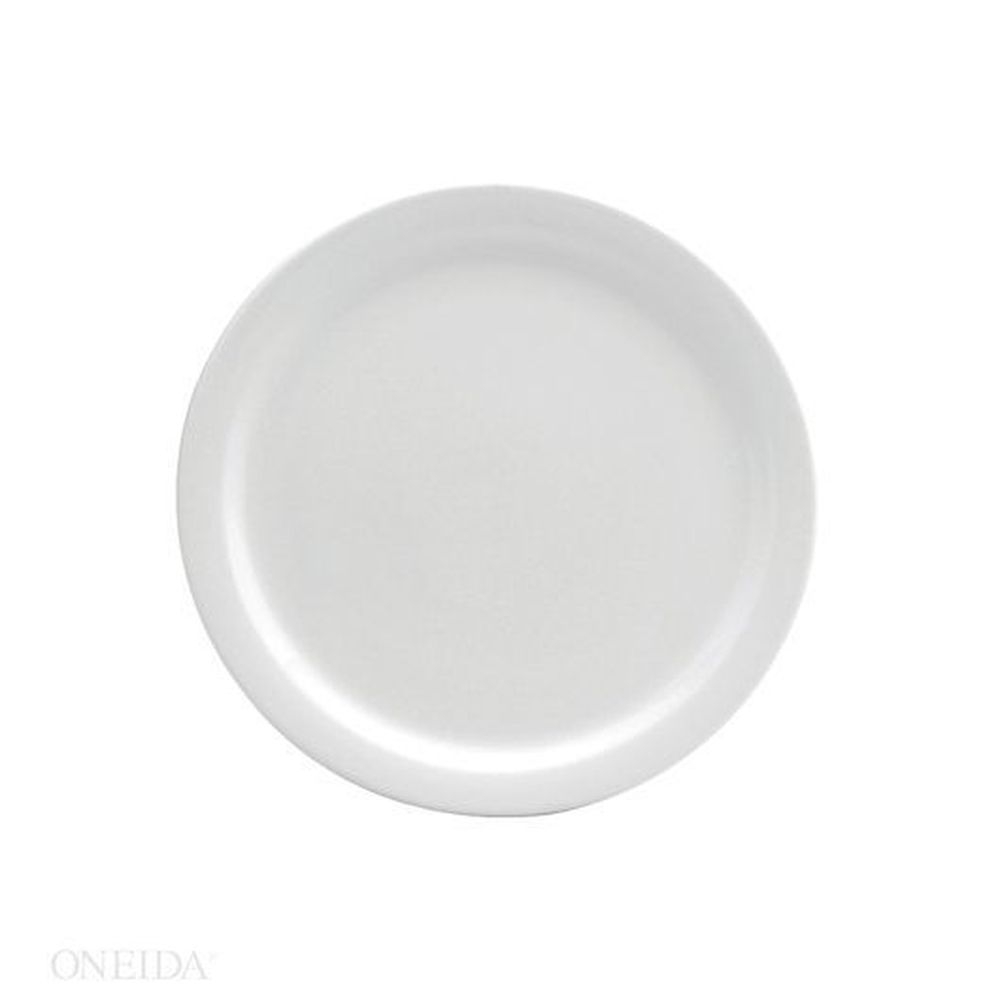 5.5 inch Cream White Narrow Rim Round Plate