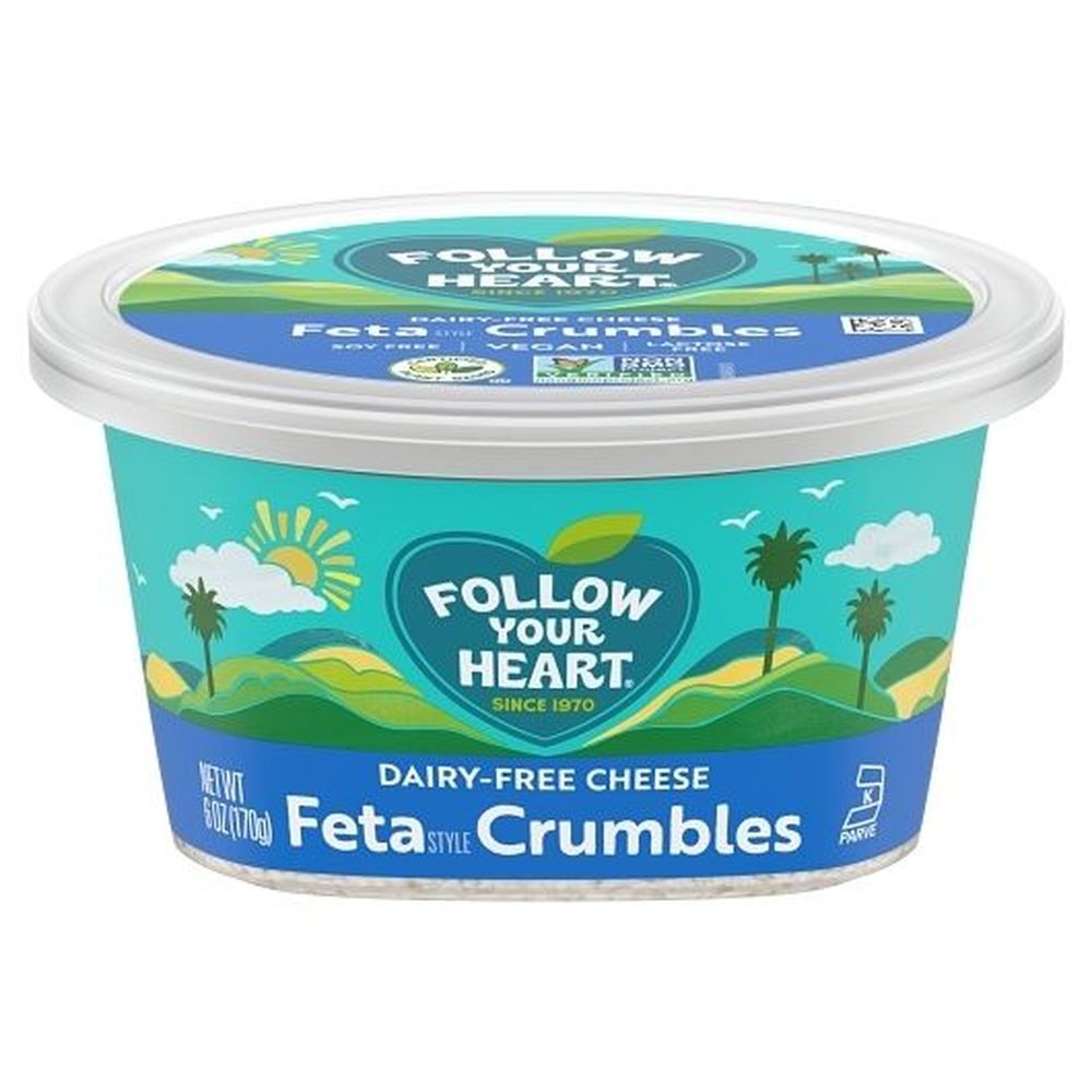 Follow Your Heart Dairy Free Feta Crumbles Cheese Alternative, 6 Ounce -- 8 per case