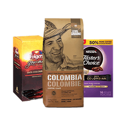 Contains 39 Colombian Coffee products