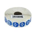 National Checking Company Dateit Blue Trilingual Removable Label - Monday, 0.75 inch Circle -- 2000 per case.