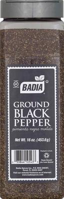 Badia Ground Black Pepper, 16 Ounce Bottle -- 6 per case