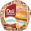 Deli Express Hot to Go Lunch and Breakfast Cheeseburger Sandwich -- 12 per case