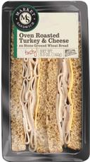 Deli Express Turkey and Cheese Wedge Sandwich, 5 Ounce -- 10 per case.