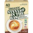 Stevia In The Raw Organic Stevia Blend Sugar Pocket, 40 count -- 6 per case