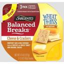 Sargento Balanced Breaks Single Monterey Jack and Mild Cheddar Cheeses with Wheat Thins Mini Original Snacks, 1.5 Ounce -- 12 per case