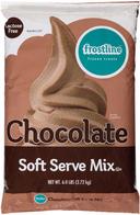 Frostline Lactose Free Chocolate Soft Serve Mix, 6 Pound -- 6 per case.