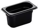 Cambro One Ninth Size Food Pan, Black, 4 inch -- 6 per case