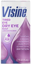 Visine Tired Eye Dry Eye Relief, 0.5 Fluid Ounce -- 36 per case