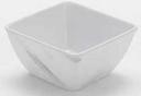 American Metalcraft White Marble Melamine Square Bowl, 19 Ounce