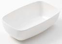American Metalcraft Grab and Go Collection White Melamine Rectangular Bowl, 17 Ounce
