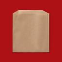 Fischer Natural Kraft Plain Grease Resistant Sandwich Bag, 6 x 3/4 x 6 1/2 inch -- 1000 per case.