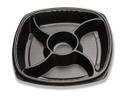 D and W Fine Pack Forum Black 5 Compartment Tray with Round Center, 14 inch -- 48 per case.