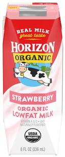 Horizon Organic Strawberry Low Fat Milk, 8 Fluid Ounce -- 12 per case