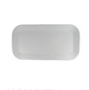 Vertex China Ventana Undecorated Porcelain White Rectangle Platter, 13 1/4 x 6 3/4 inch -- 12 per case.