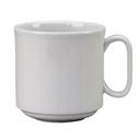 Crystal Bay Collection Euro White Stacking Mug, 9 Ounce -- 36 per case.