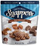 Snappers Pretzels Plus Caramel Plus Dark and Milk Chocolate Snacks - IRC Display, 6 Ounce -- 30 per case.