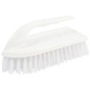Janico White Polypropylene Bristle Iron Handle Scrub Brush, 6 inch