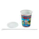 AmerCareRoyal Polypropylene Imagination Themed Kids Cups with Lid and Straw, 12 Ounce Capacity -- 250 per case.