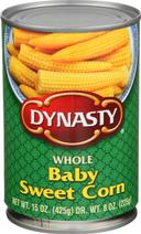 Dynasty Whole Baby Sweet Corn, 15 Ounce -- 12 per case