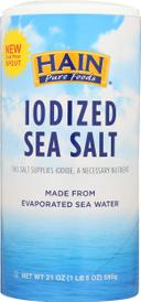 Hain Iodized Sea Salt, 21 Ounce -- 8 per case