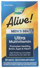 Natures Way Alive Once Daily Mens 50 Plus Ultra Potency Multi Vitamin Tablet - 60 count per pack