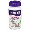 Natrol Strawberry Flavor 1mg Melatonin Sleep Fast Dissolve Tablets, 90 count