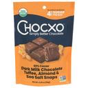 Chocxo Organic Dark Milk Chocolate Toffee Almond and Sea Salt Snaps, 3.45 Ounce -- 6 per case