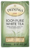 Twinings Pure White Tea, 20 count per pack -- 6 per case