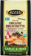Alessi Organic Garlic and Herb Bruschette, 5 Ounce -- 8 per case