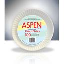 Aspen White Coated Paper Plate, 9 inch -- 1000 per case