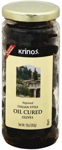 Krinos Imported Italian Style Oil Cured Olives, 10 Ounce -- 6 per case