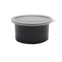 Carlisle 30003 Classic SAN Black Crock with Lid, 0.6 Quart Capacity