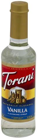 Torani Vanilla Flavoring Syrup, 12.7 Fluid Ounce -- 4 per case