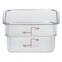 Clear 7 1/4 inch X 7 1/4 inch X 3 7/8 inch Camsquare Food Storage Containers, Cleach.R ,2 Quart -- 6 per case