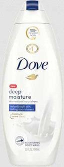 Dove Deep Moisture Body Wash, 22 Fluid Ounce -- 4 per case