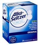 Alka Seltzer Original Cold Medicine Effervescent Tablet, 24 count per pack -- 30 per case.