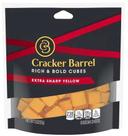 Cracker Barrel Cubes, Extra Sharp Yellow Cheddar, 2 Ounce -- 6 per case