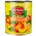 Del Monte Sliced Yellow Cling Peaches in Pear Juice, 105 Ounce Can -- 6 per case.