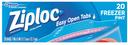 Ziploc Easy To Open Pint Freezer Bag, 20 count per pack -- 12 per case.