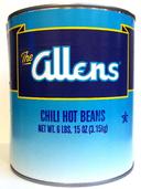 Allens Chili Hot Beans, 111 Ounce Can -- 6 per case.