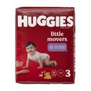 Huggies Size 3 Little Movers Diaper - Jumbo Pack, 25 count -- 4 per case