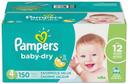 Pampers Enormous Size 4 Dry Baby Diaper -- 150 per case
