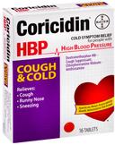 Coricidin High Blood Pressure Cough and Cold Symptom Relief, 16 count per pack -- 36 per case.
