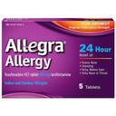 Allegra 24 Hour Allergy Tablet - 5 per pack -- 24 packs per case