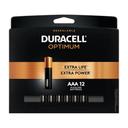 Duracell Optimum 1.5 Volt Alkaline AAA Battery, 12 count -- 12 per case