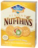 Blue Diamond Pepper Jack Cheese Almond Nut Thins Cracker, 4.25 Ounce -- 12 per case