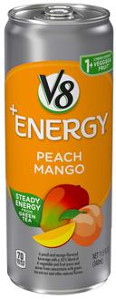 V8 Plus Energy Peach Mango Juice Drink Blend, 11.5 Fluid Ounce -- 12 per case
