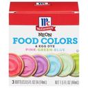 Mccormick Neon Assorted Food Colors, 1.5 Fluid Ounce -- 8 per case