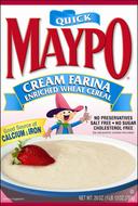 Homestate Farms Maypo Cream Farina Oatmeal Cereal, 28 Ounce -- 12 per case.