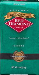 Red Diamond Decaffeinated Ground Coffee, 11 Ounce -- 12 per case